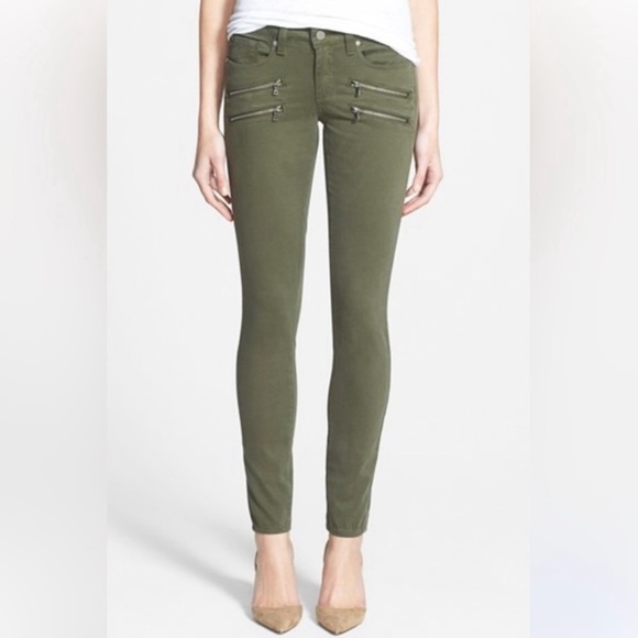 PAIGE Pants - PAIGE Olive Green Denim Pants